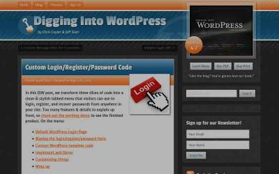 Make a custom login, register and lost password form